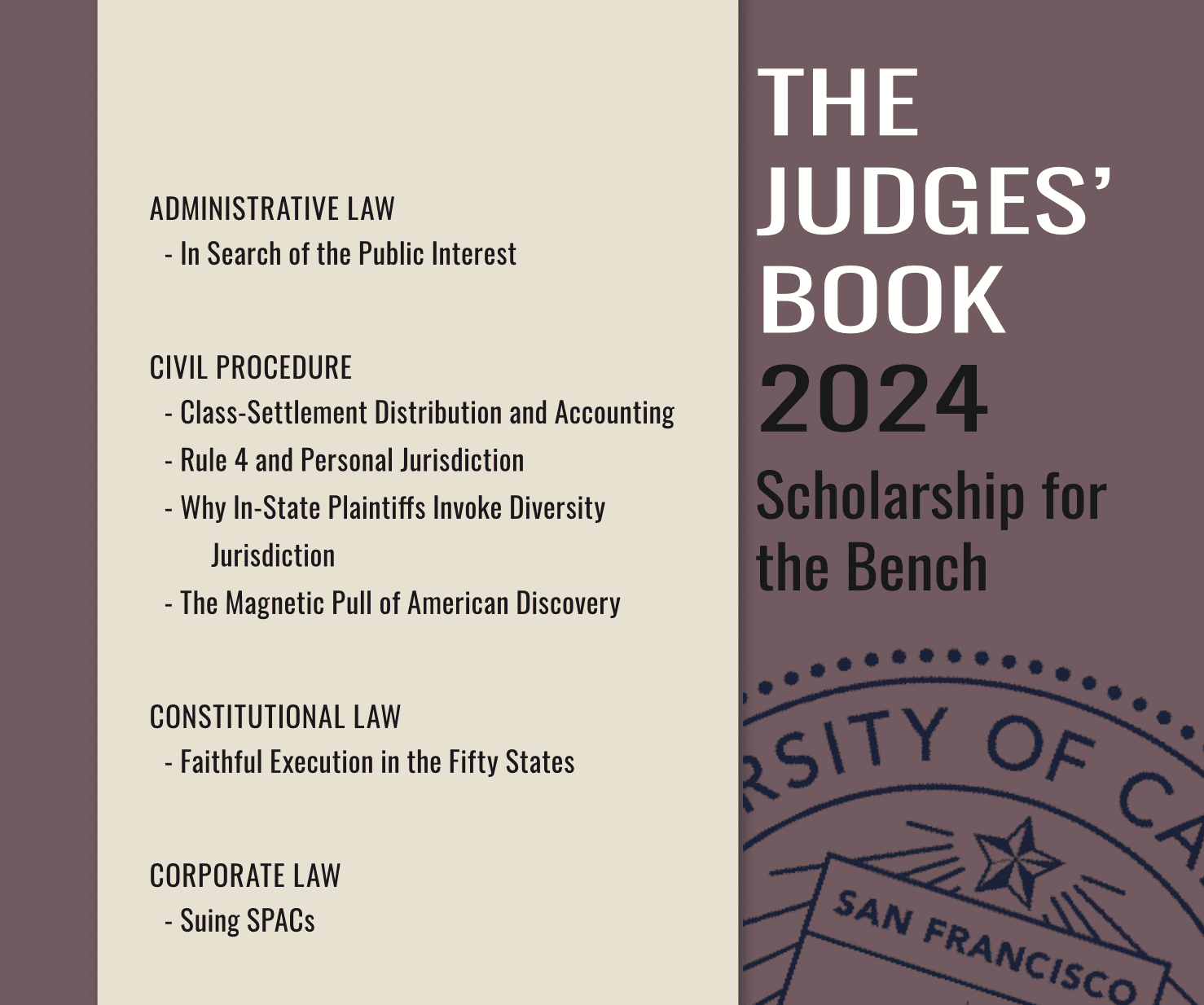 The front cover of the Judges' Book